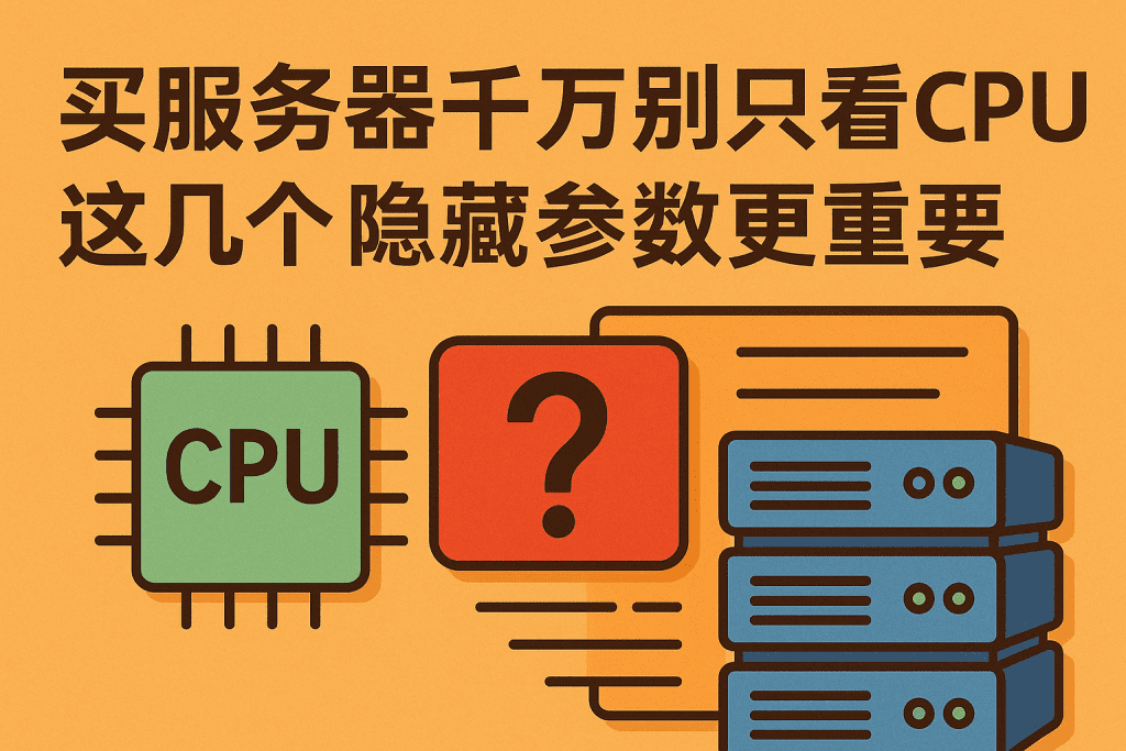 买服务器千万别只看CPU,这几个隐藏参数更重要!