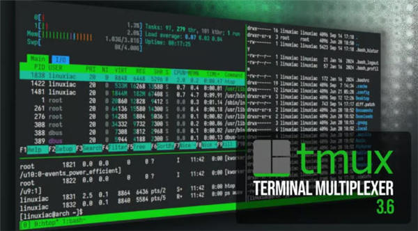 Tmux 3.6更新新增滚动条和全新主题模式