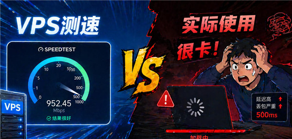 VPS测速结果很好，但实际用起来却很卡，这是为什么？-国外VPS测评网