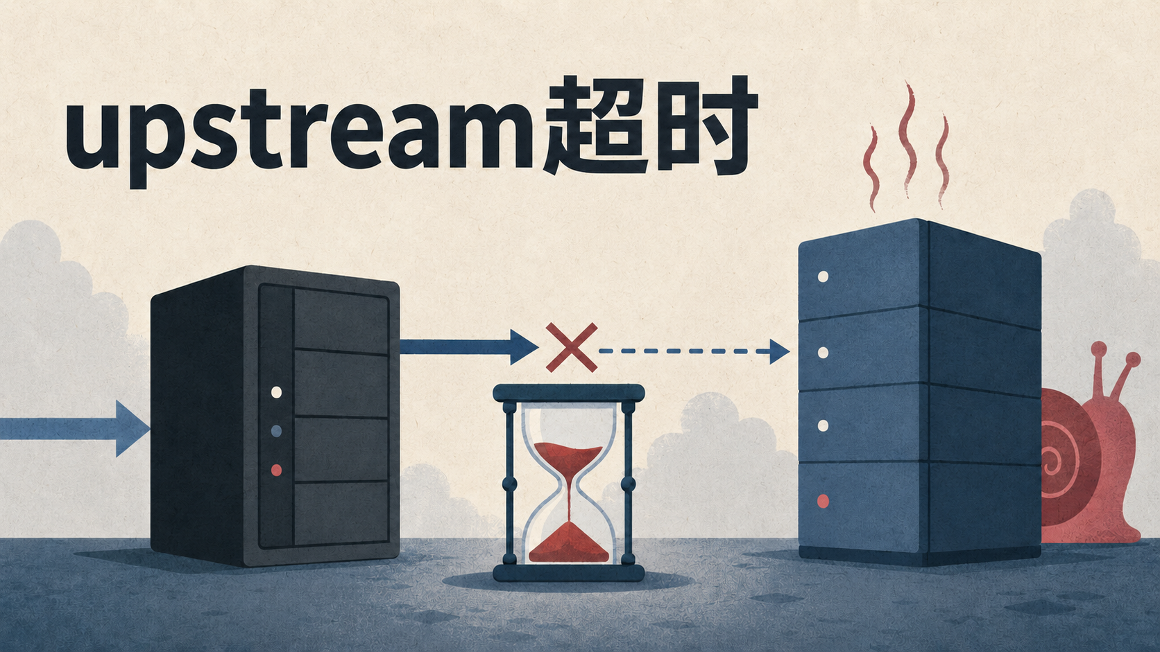 Nginx上游服务器响应超时排查示意图