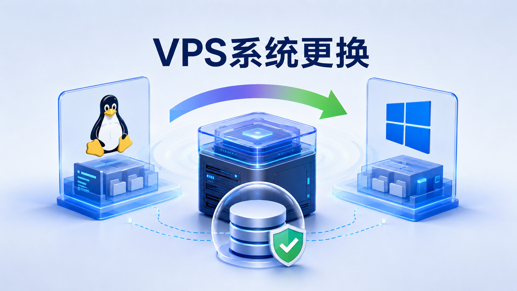 VPS更换操作系统与数据备份示意图