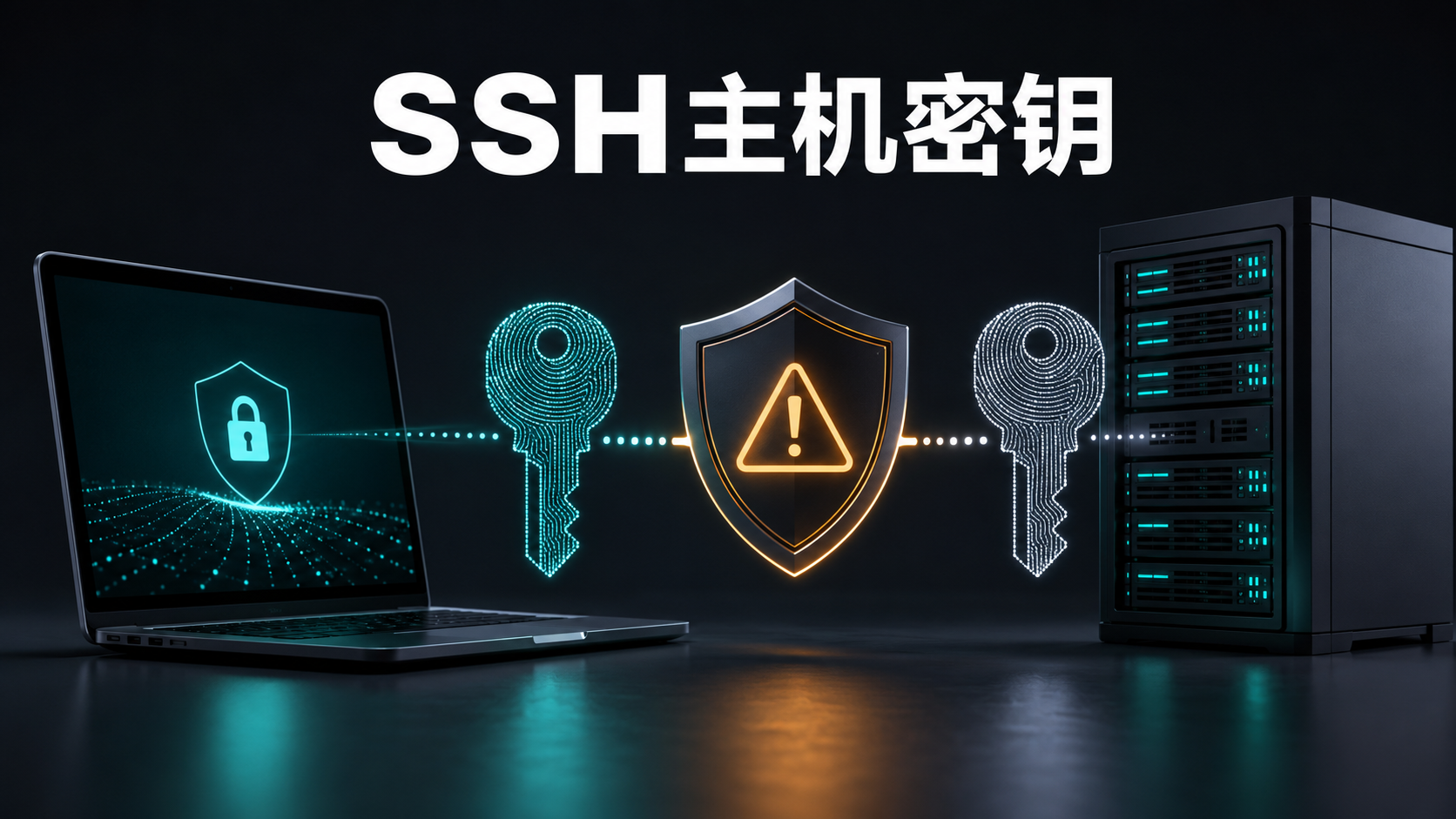 SSH主机密钥变化与服务器身份核验示意图