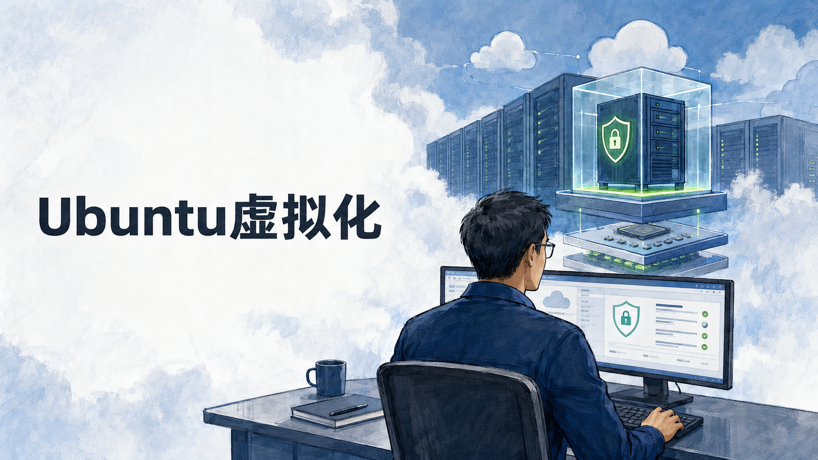 Ubuntu 26.04 虚拟化 HWE 栈与机密云服务器示意图