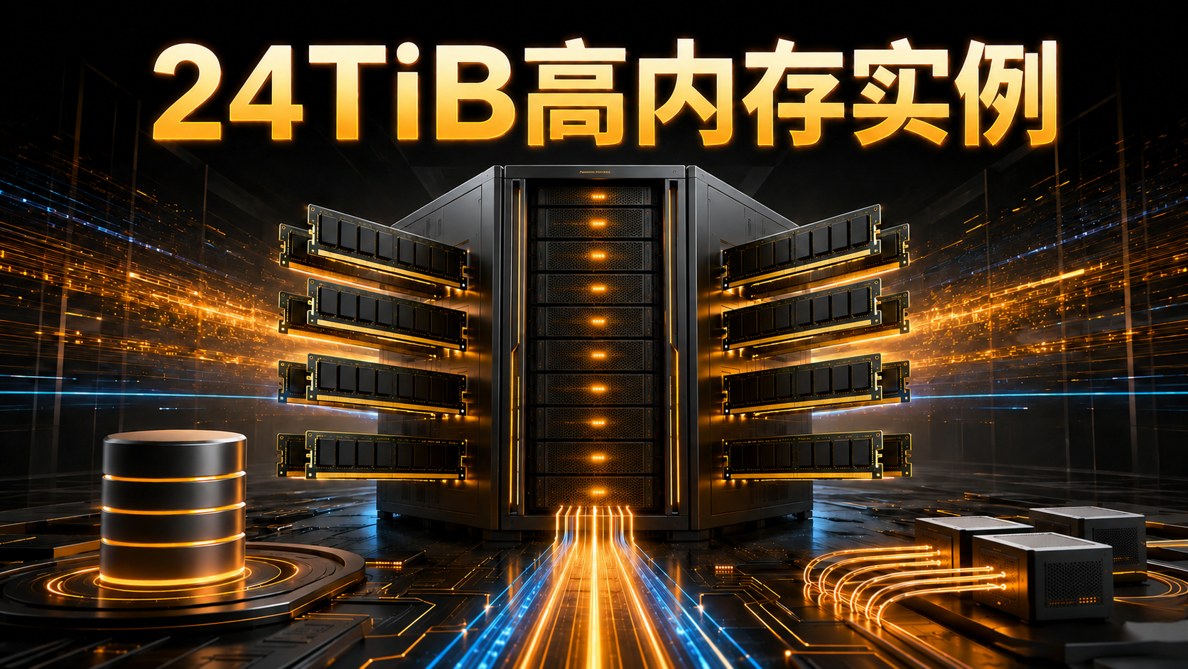 EC2 U7in-24TB高内存云服务器与DDR5内存架构示意图