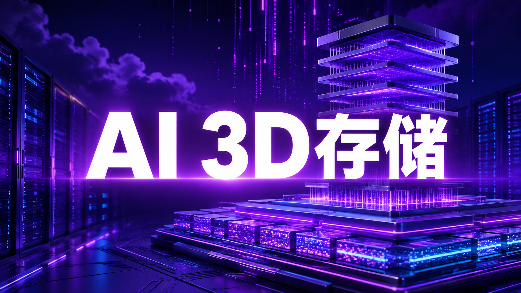 三星zHBM与V10 BV-NAND面向AI云服务器的3D内存和存储架构示意图