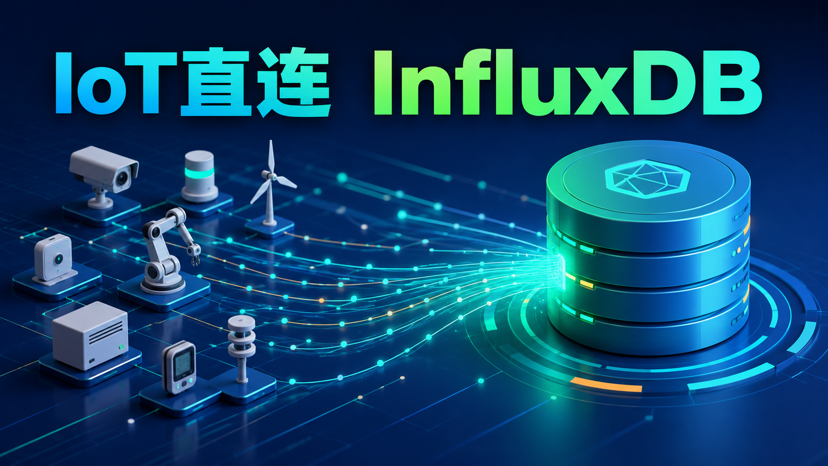 AWS IoT Core把物联网设备时序数据直接写入InfluxDB示意图