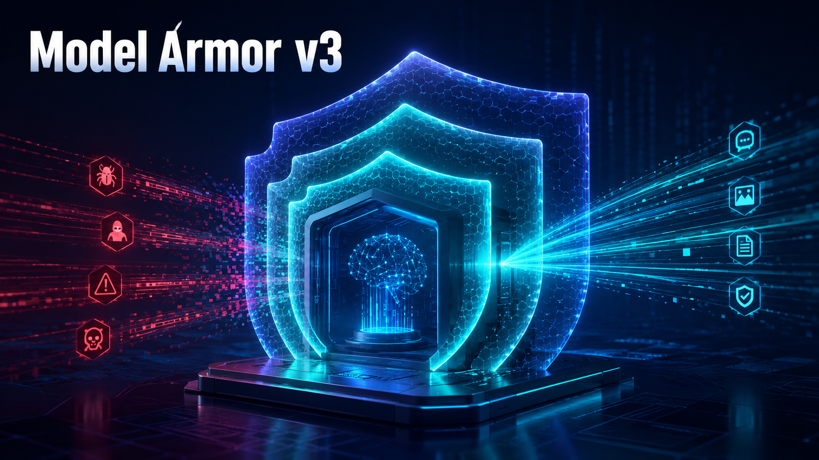 Google Cloud Model Armor v3稳定过滤版本保护AI模型示意图