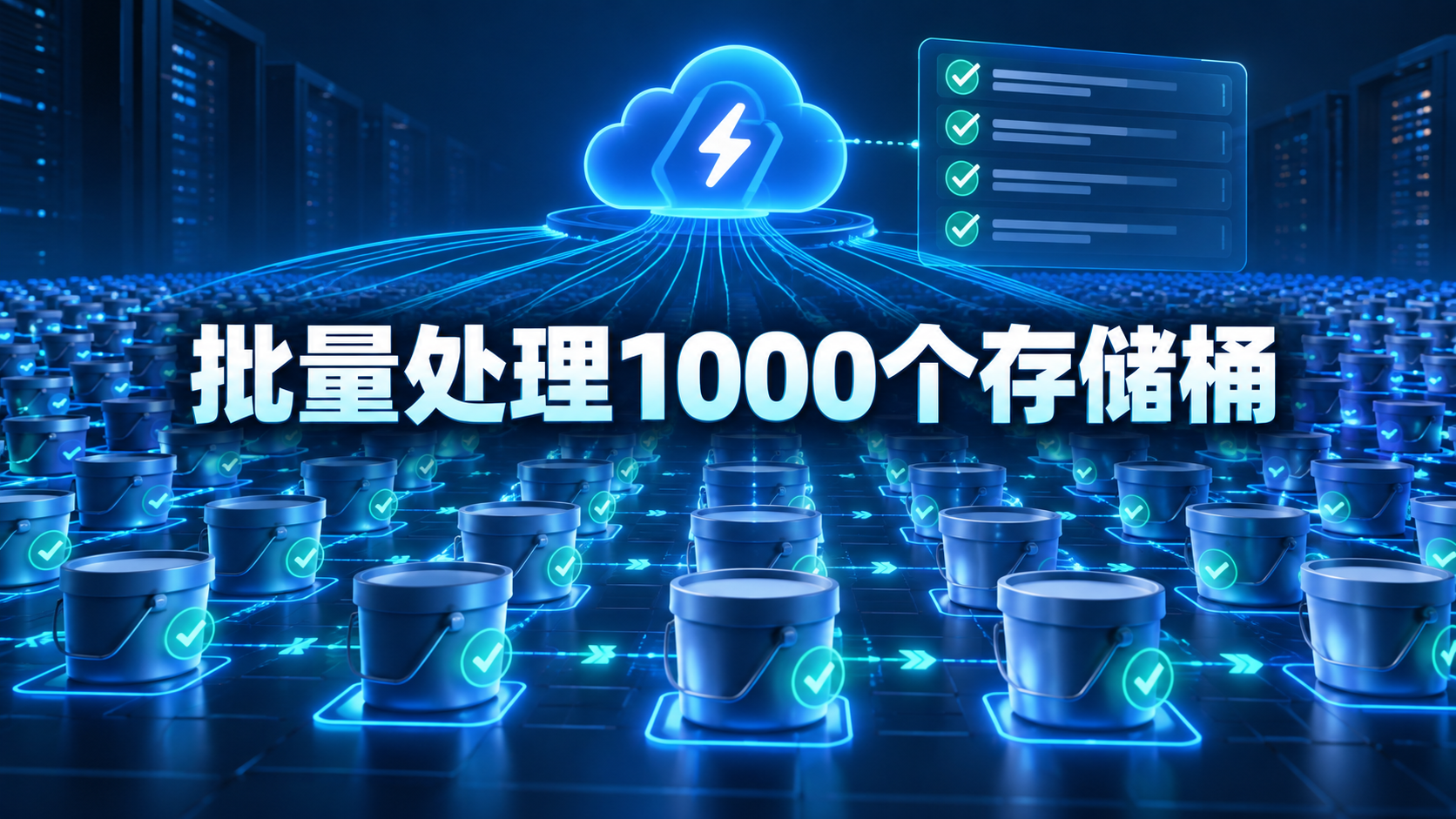 Cloud Storage通过无服务器批量操作统一处理1000个存储桶示意图