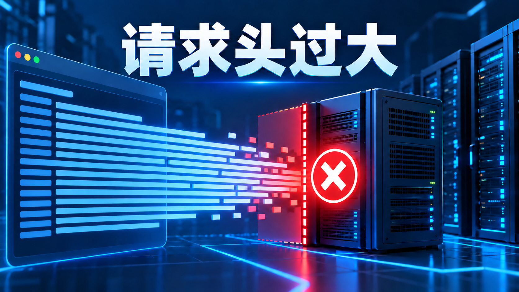 Nginx因HTTP请求头或Cookie超过缓冲区限制而拒绝请求的示意图