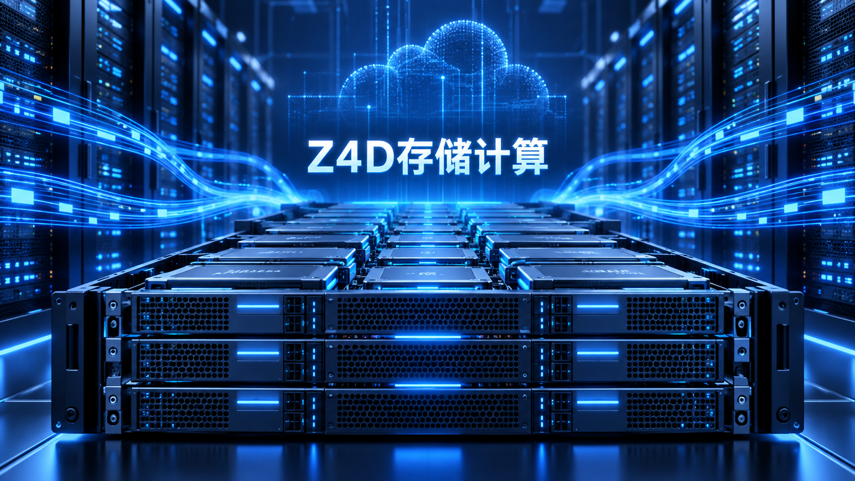 Z4D存储优化虚拟机与高密度本地SSD数据通道示意图