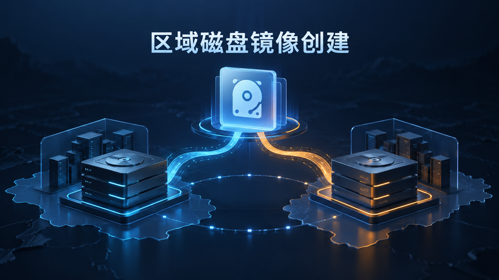 操作系统镜像同步创建双可用区区域磁盘的示意图
