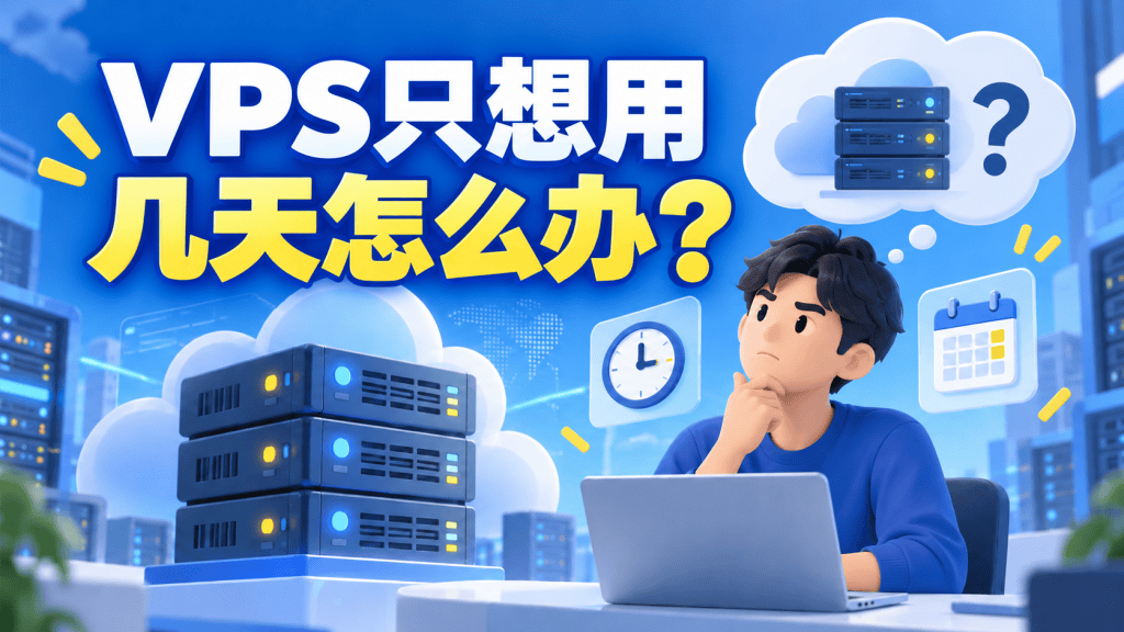 服务器只用几天,却要付一个月的钱?短期VPS推荐这样买