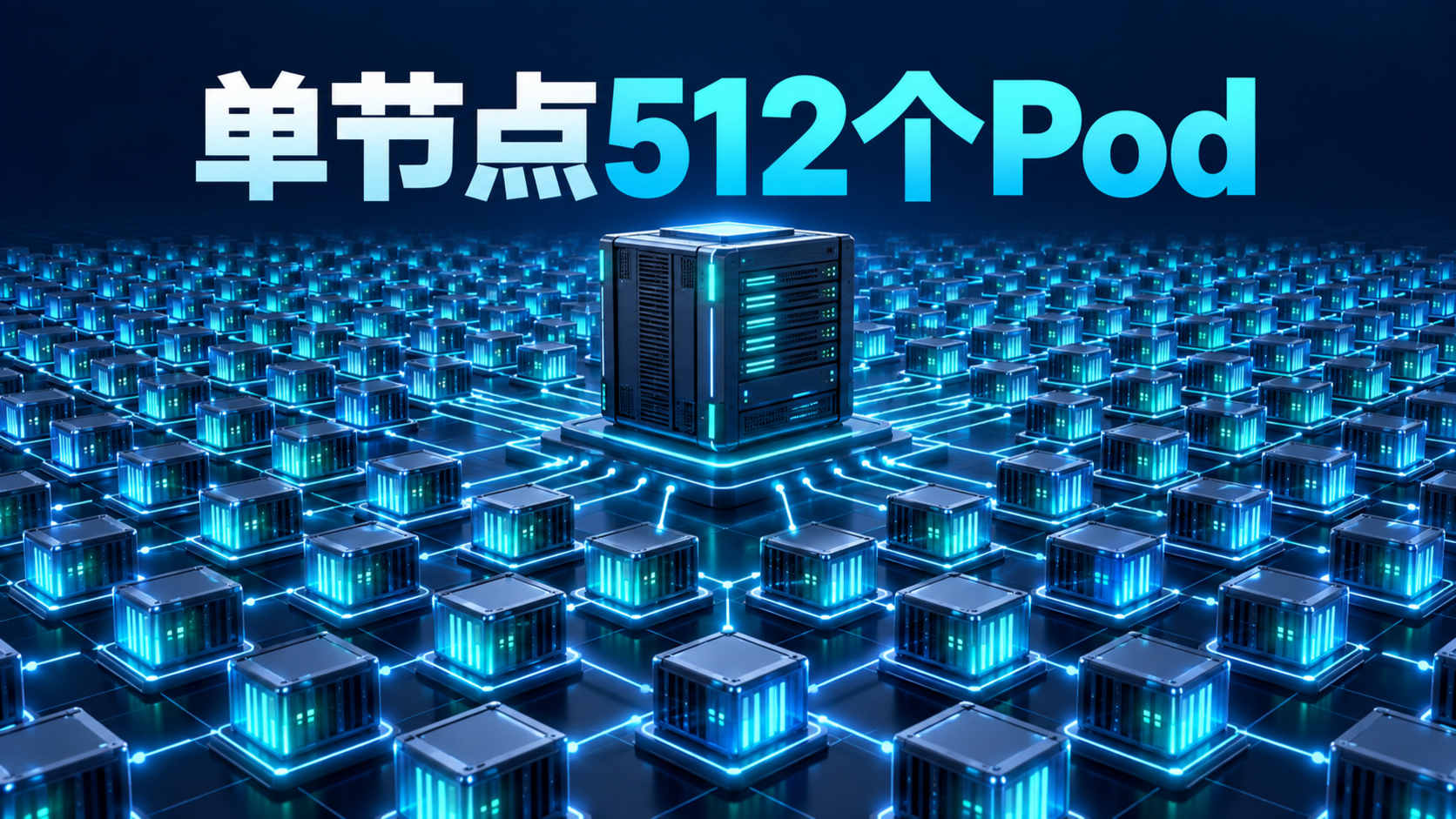 GKE Standard集群单个节点运行最多512个Pod的高密度容器示意图