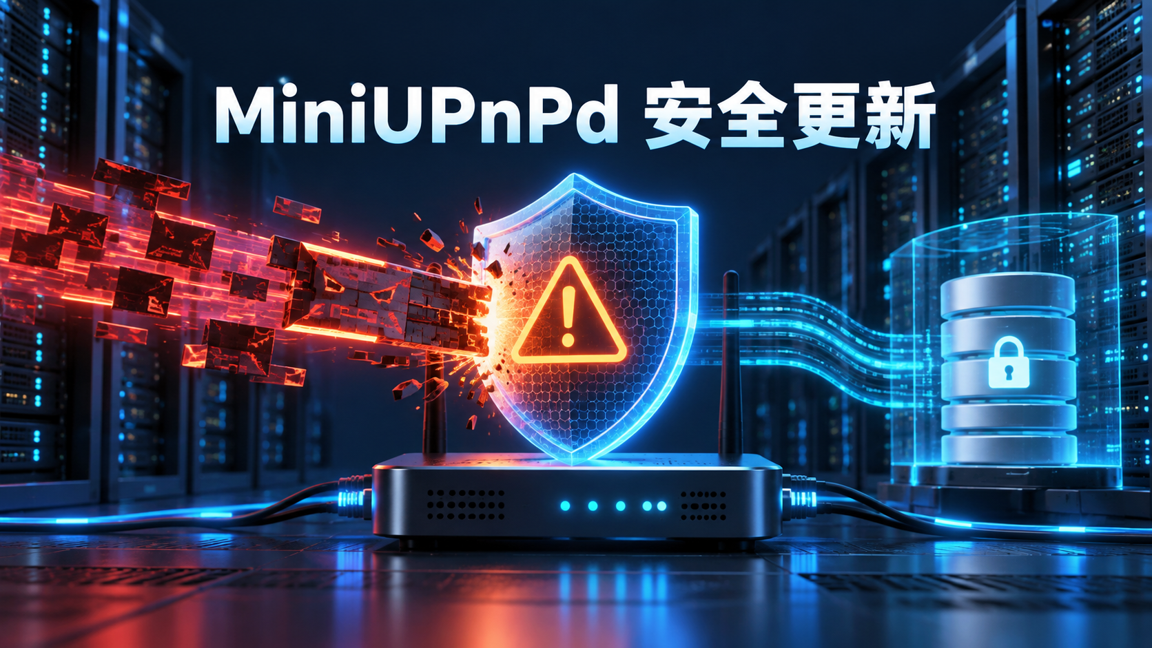 Ubuntu服务器上的MiniUPnPd服务拦截恶意SOAPAction网络请求示意图