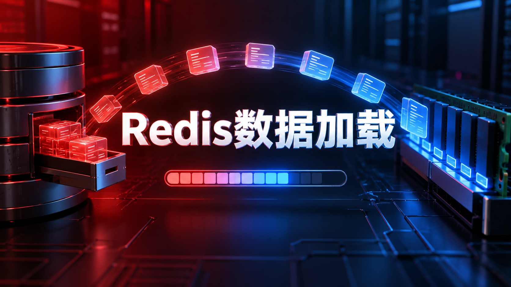 Redis从持久化文件向内存加载数据的进度示意图