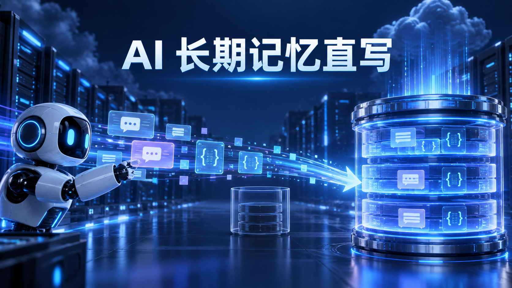AI智能体把对话与JSON事件直接写入结构化长期记忆示意图