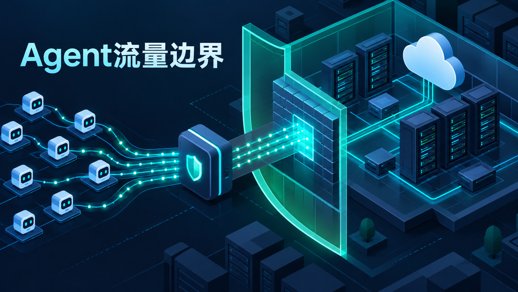 Agent Gateway把智能体出站流量送入私有VPC并执行服务边界策略的示意图