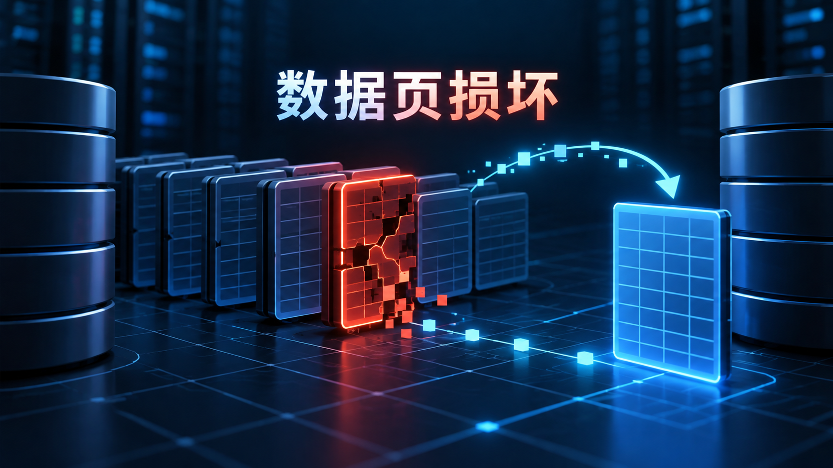 PostgreSQL检测到数据页结构损坏并启动恢复检查的示意图