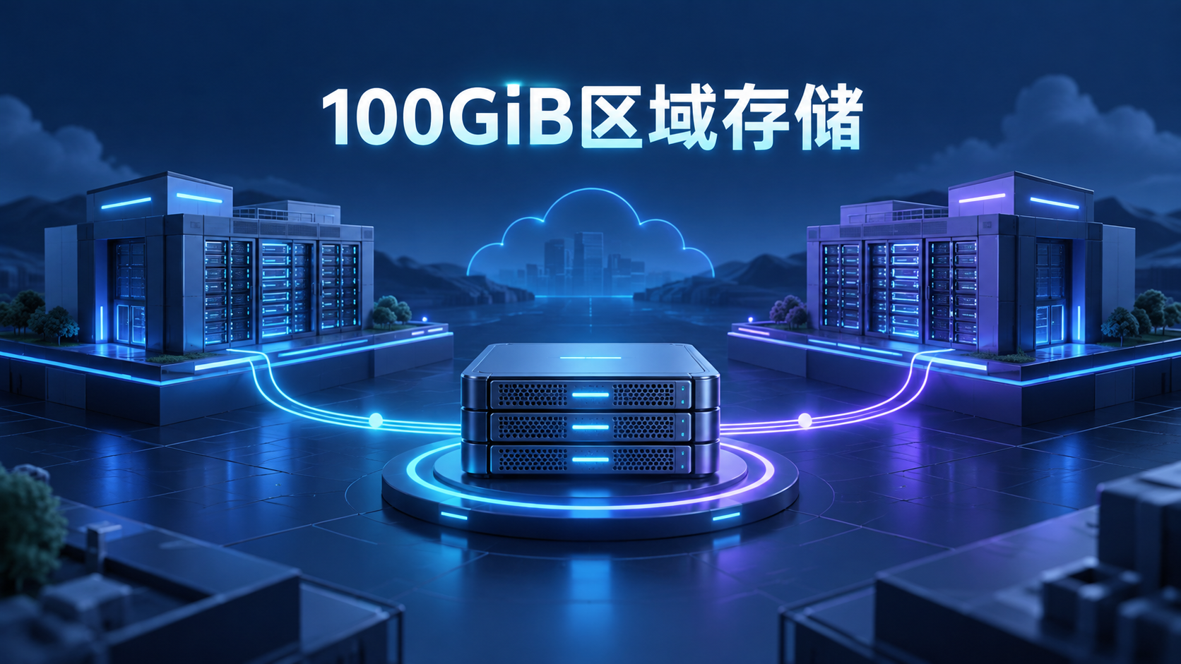 Filestore Regional从100GiB起步并跨可用区提供共享存储的示意图