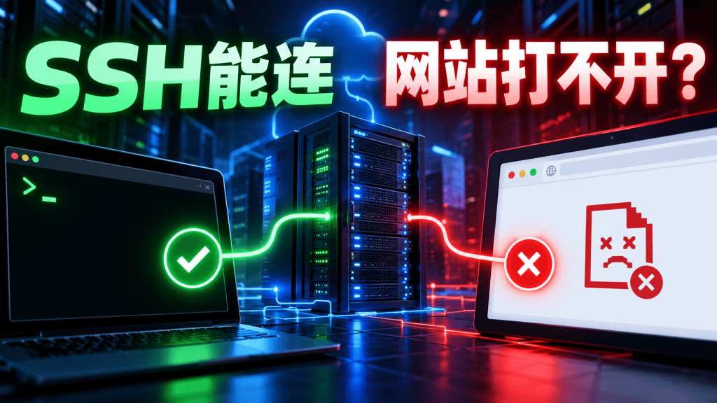 SSH明明能连,网站却突然打不开?我一般先查这6个地方