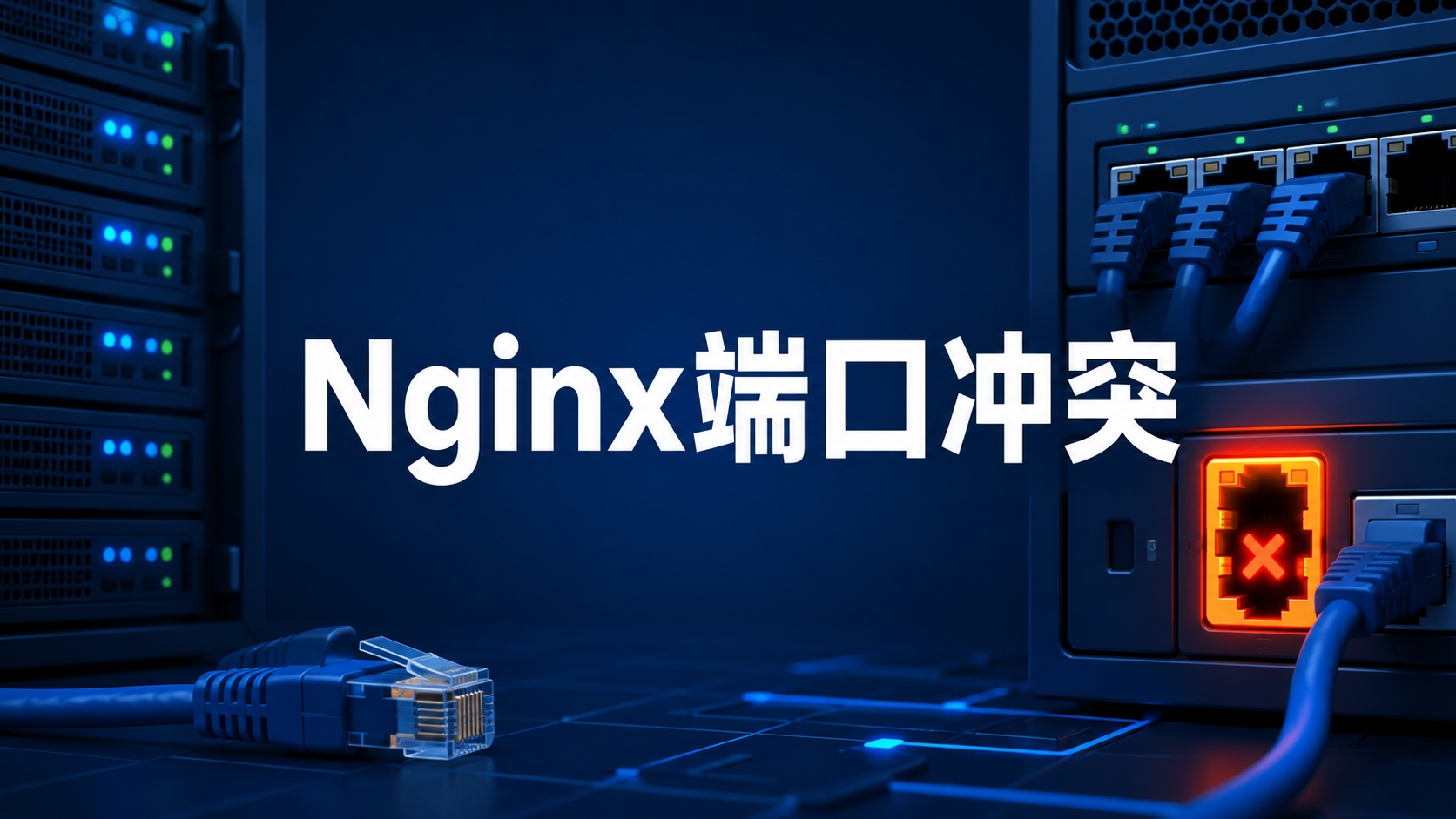 Nginx启动时80或443端口被其他进程占用的排查示意图
