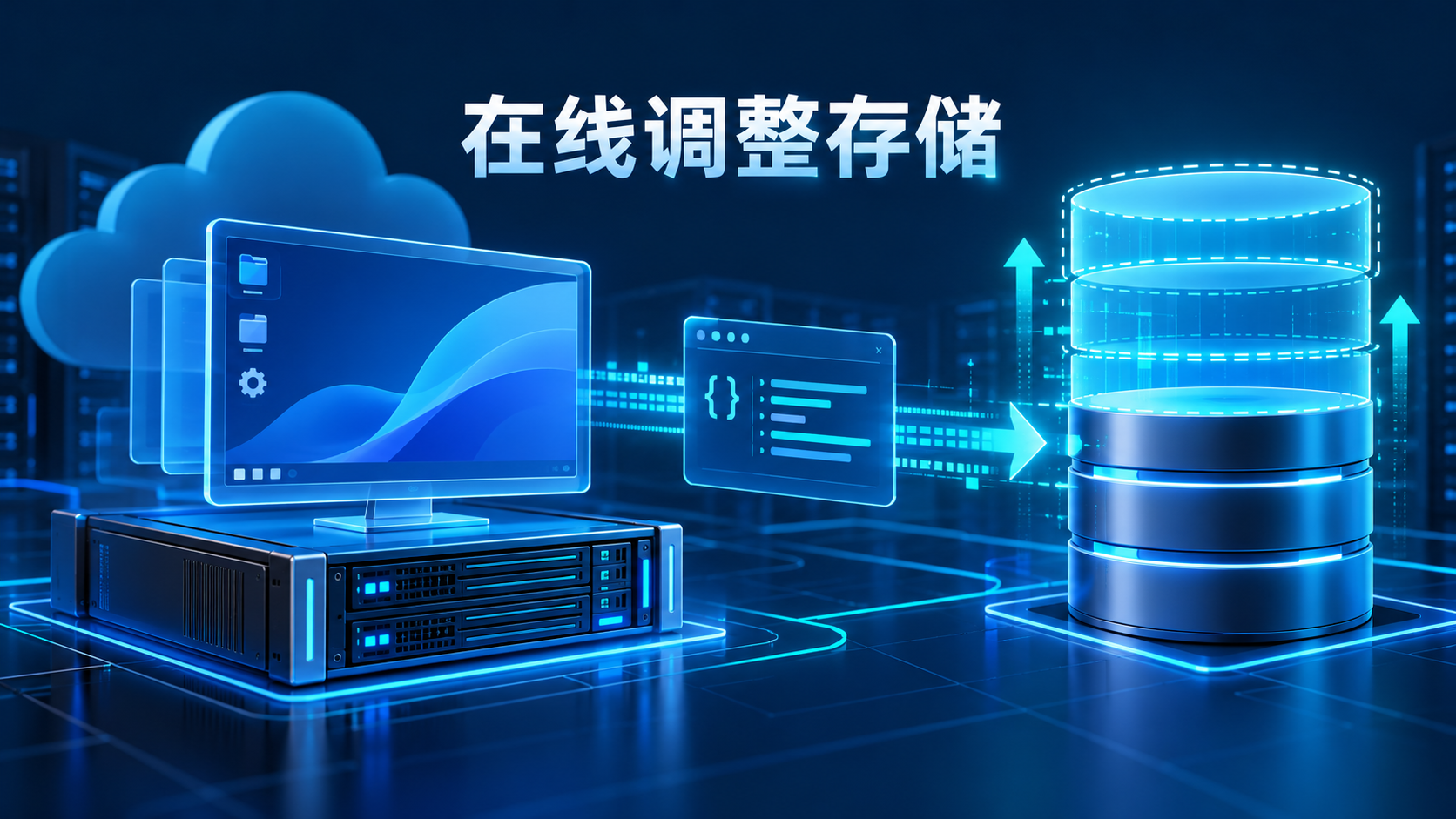 WorkSpaces Core托管实例在线扩展EBS存储卷的示意图