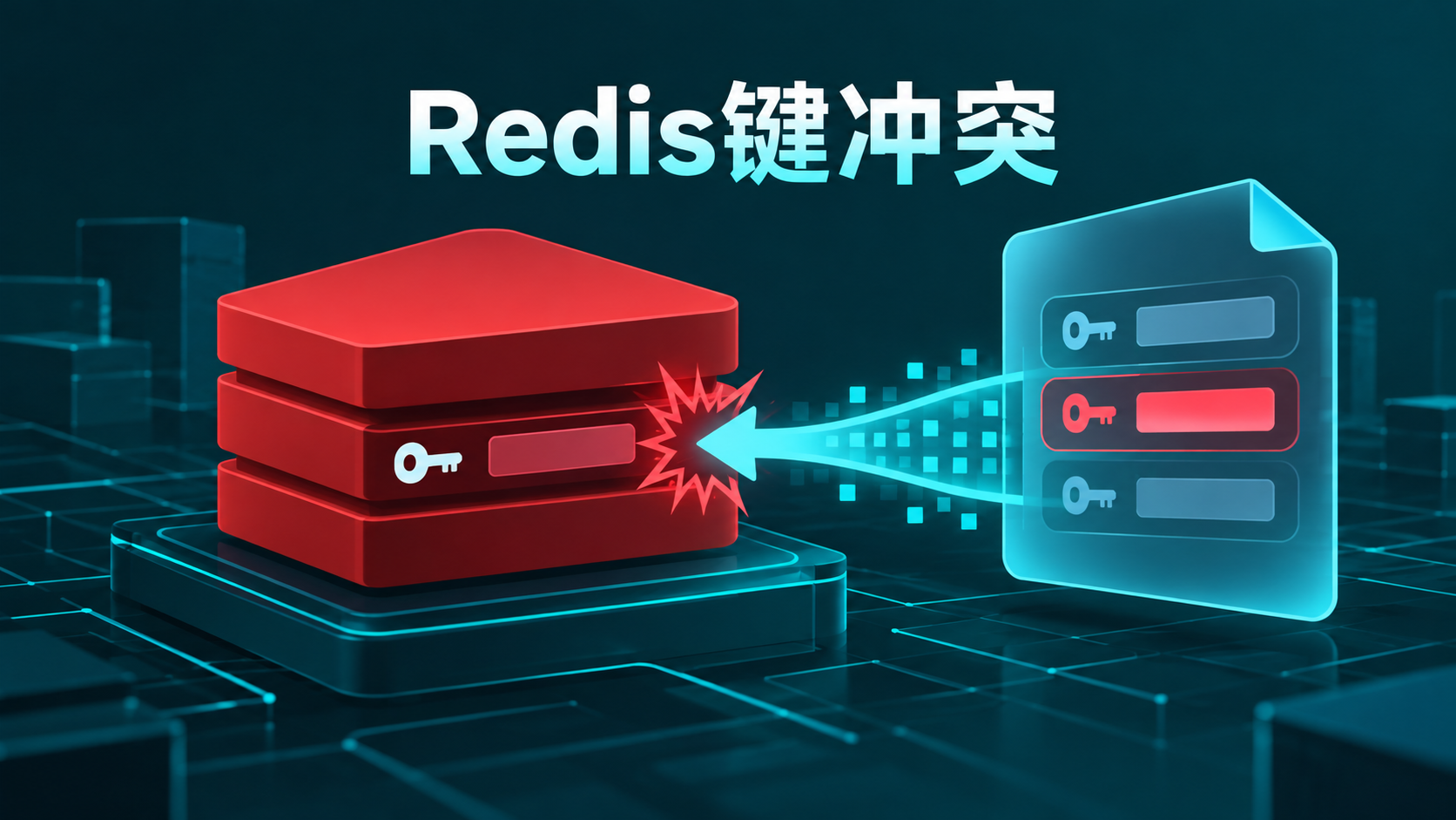 Redis恢复数据时目标键名与已有键冲突的示意图