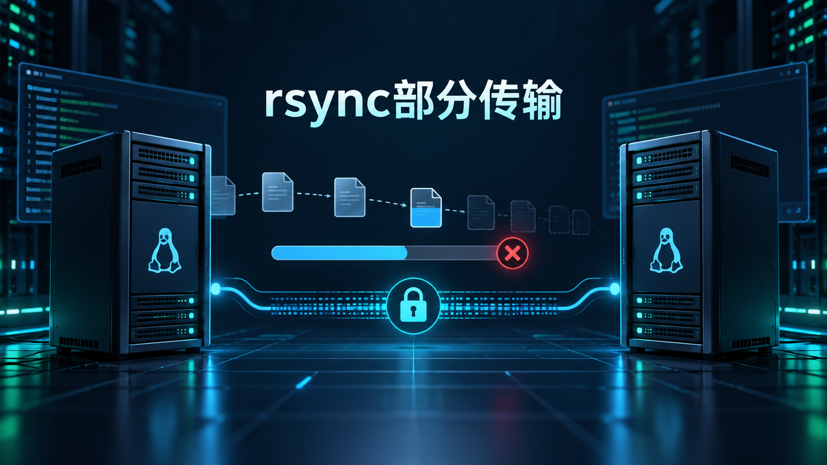 rsync跨服务器传输部分文件失败示意图