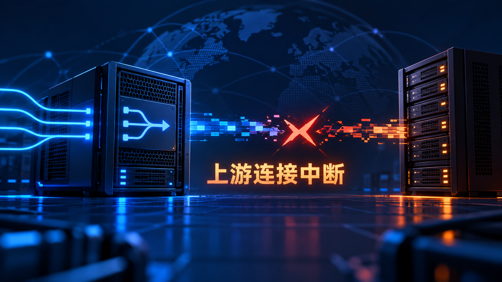 Nginx反向代理与上游服务器之间响应连接中断的示意图