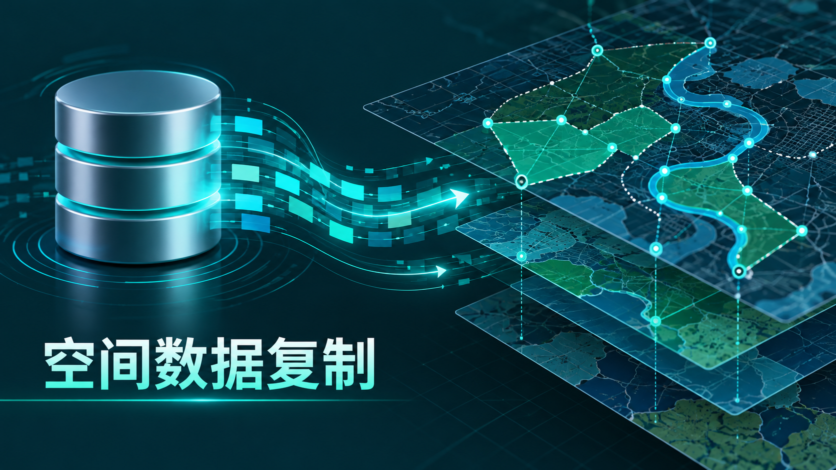 SQL Server空间对象通过数据管道复制到地图坐标网格的示意图
