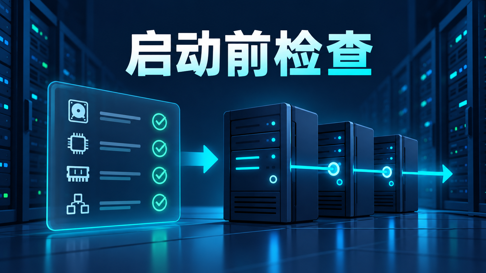 systemd启动前检查与服务启动流程示意图