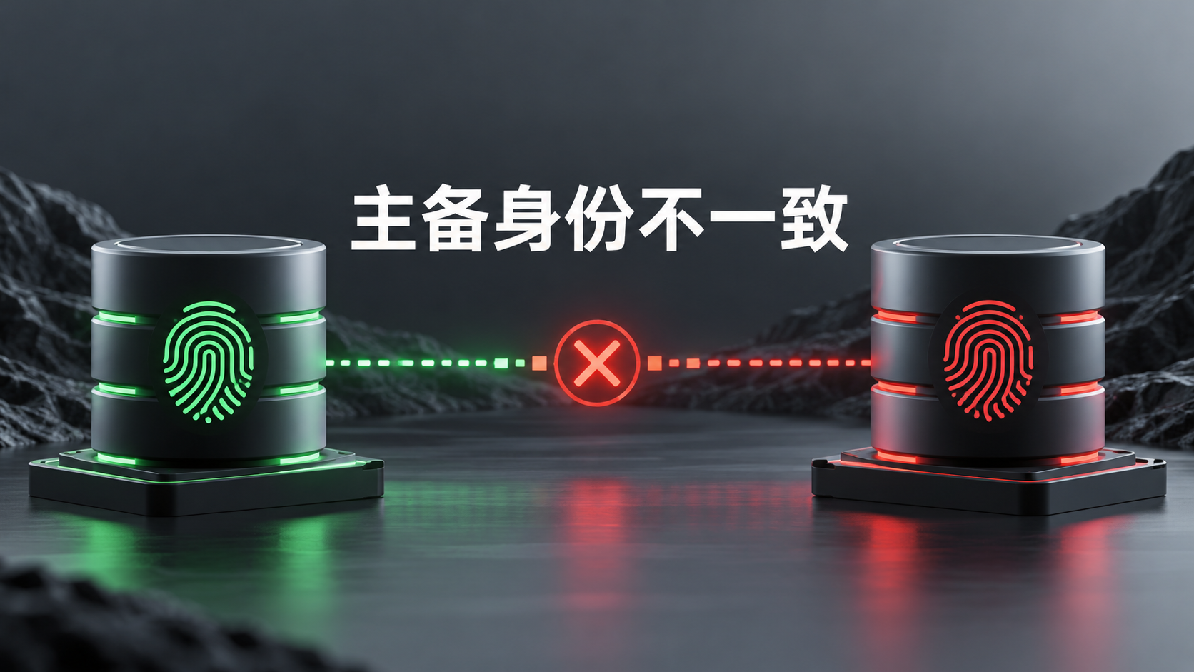PostgreSQL主库与备库系统标识不一致导致复制连接被拒绝的示意图