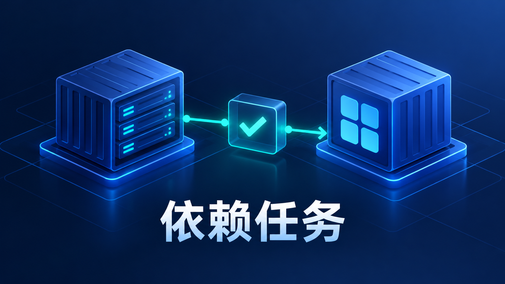 Docker Compose任务成功后才启动应用容器的示意图