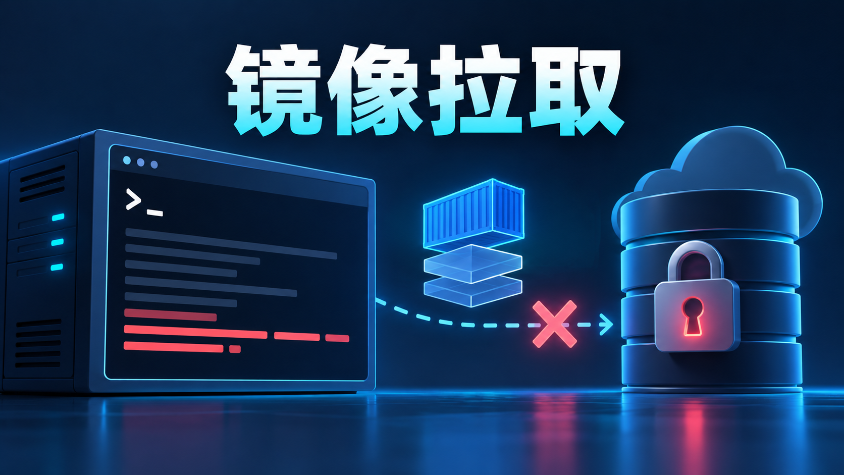 容器镜像从仓库拉取时被拒绝访问的示意图