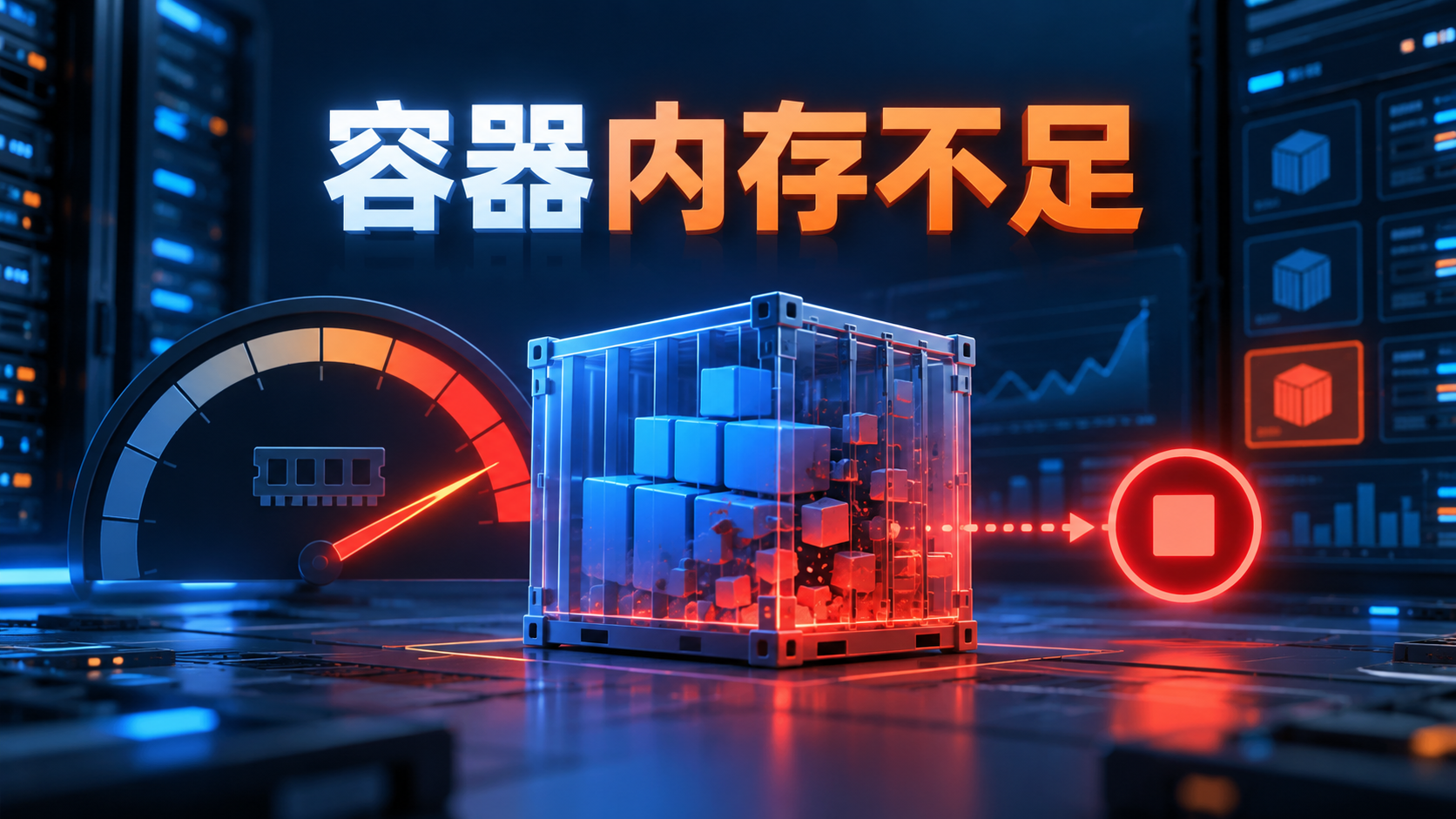 Docker容器达到内存限制后被系统停止的示意图