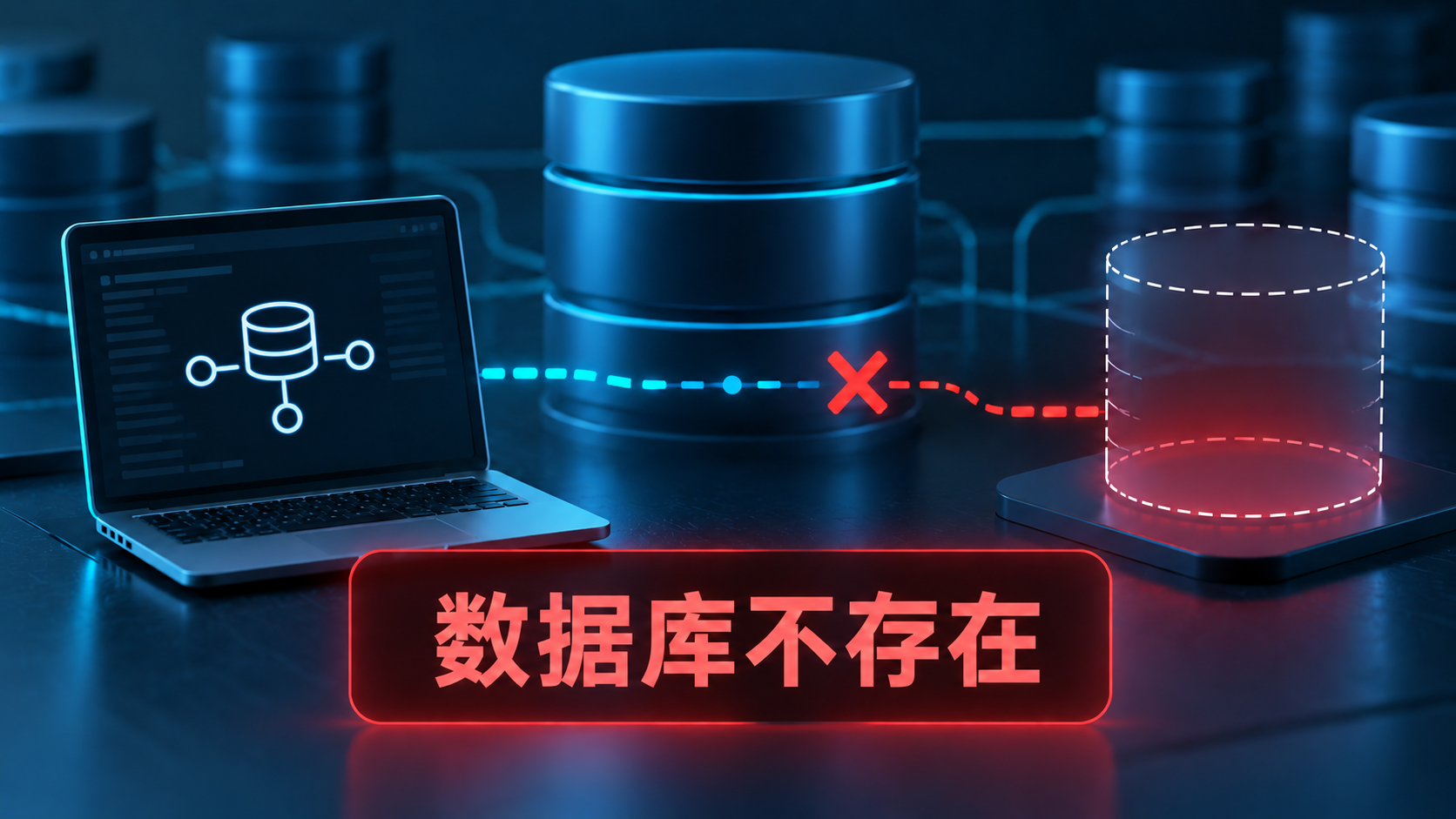 PostgreSQL客户端连接到不存在数据库的示意图